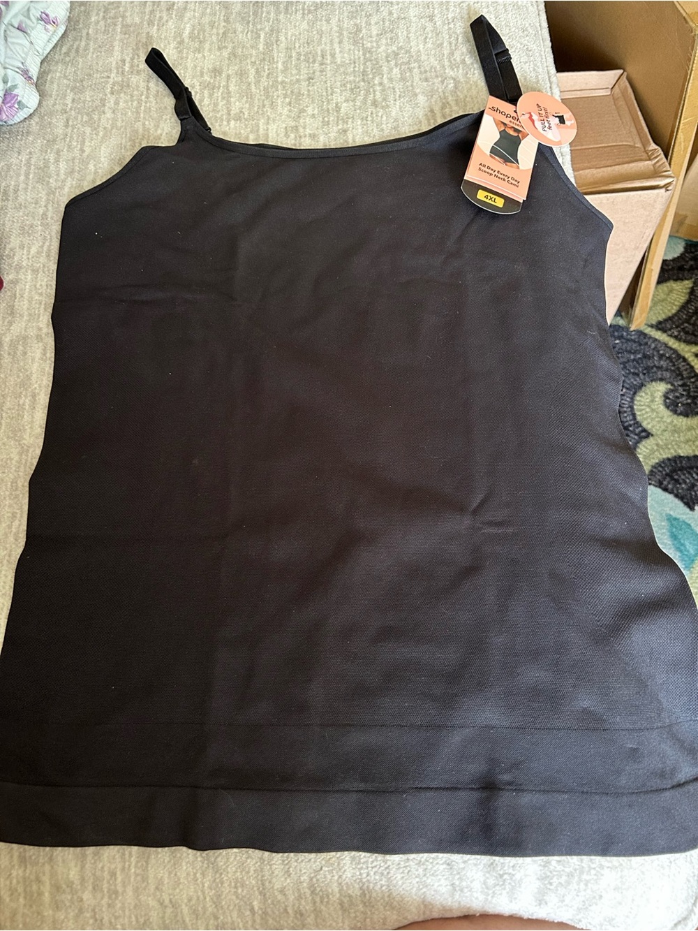 Shapermint Essentials Black Stretch Tank Top